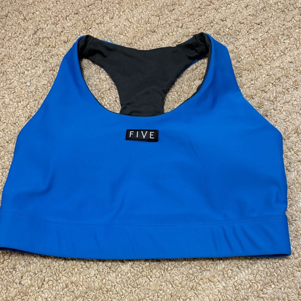 electric blue five dancewear sports bra